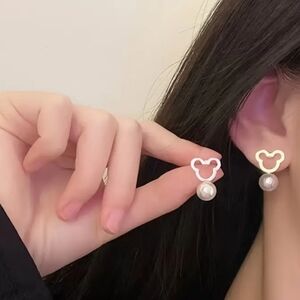 Mickey Mouse Elegant stud earrings design with exquisite hollow